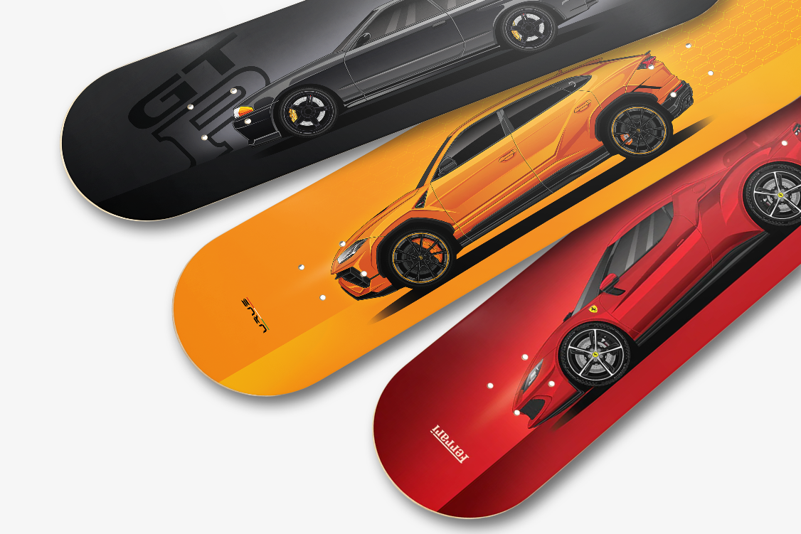 Drive Deck - Automotive Wall Art on Real Skateboard Decks